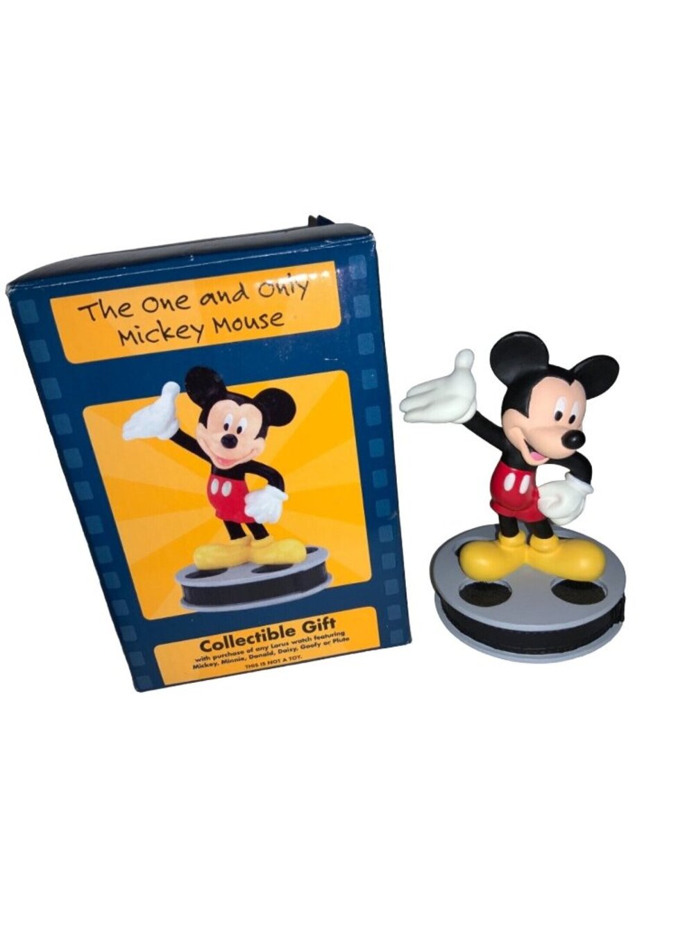 Disney Mickey Mouse Figurine 1999 Applause Resin Figure Standing on Film Reel